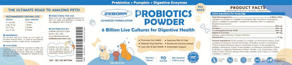 ZEBORA Probióticos para Perros, Polvo con Calabaza, Prebióticos y Enzimas Digestivas, 6 Mil Millones de UFC, Sabor a Pollo, – Image 9
