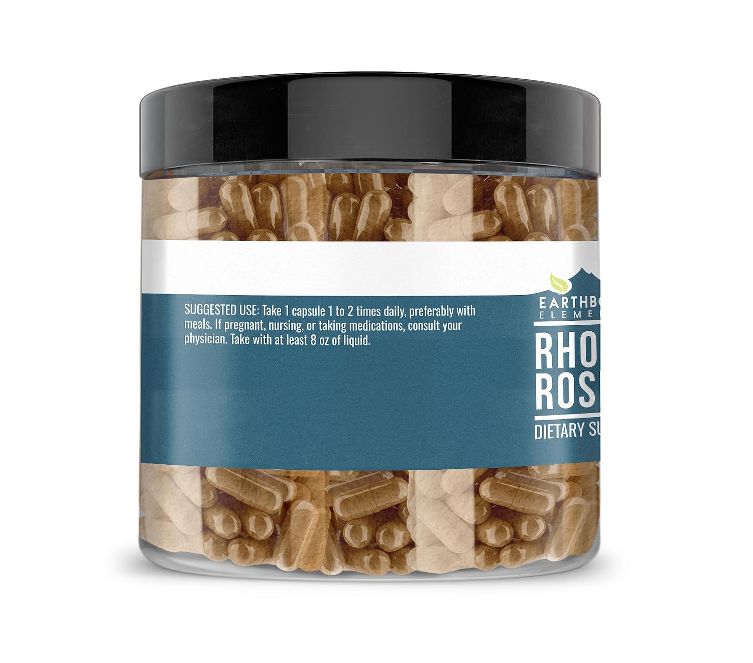 Earthborn Elements Rhodiola Rosea Root Extract 200 Cápsulas, Puro y sin Diluir, Sin Aditivos