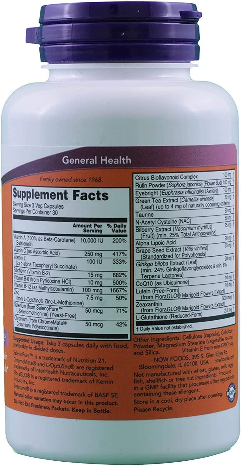 NOW Foods Ocu Support Clinical Strength, 90 Cápsulas (Pack de 2)