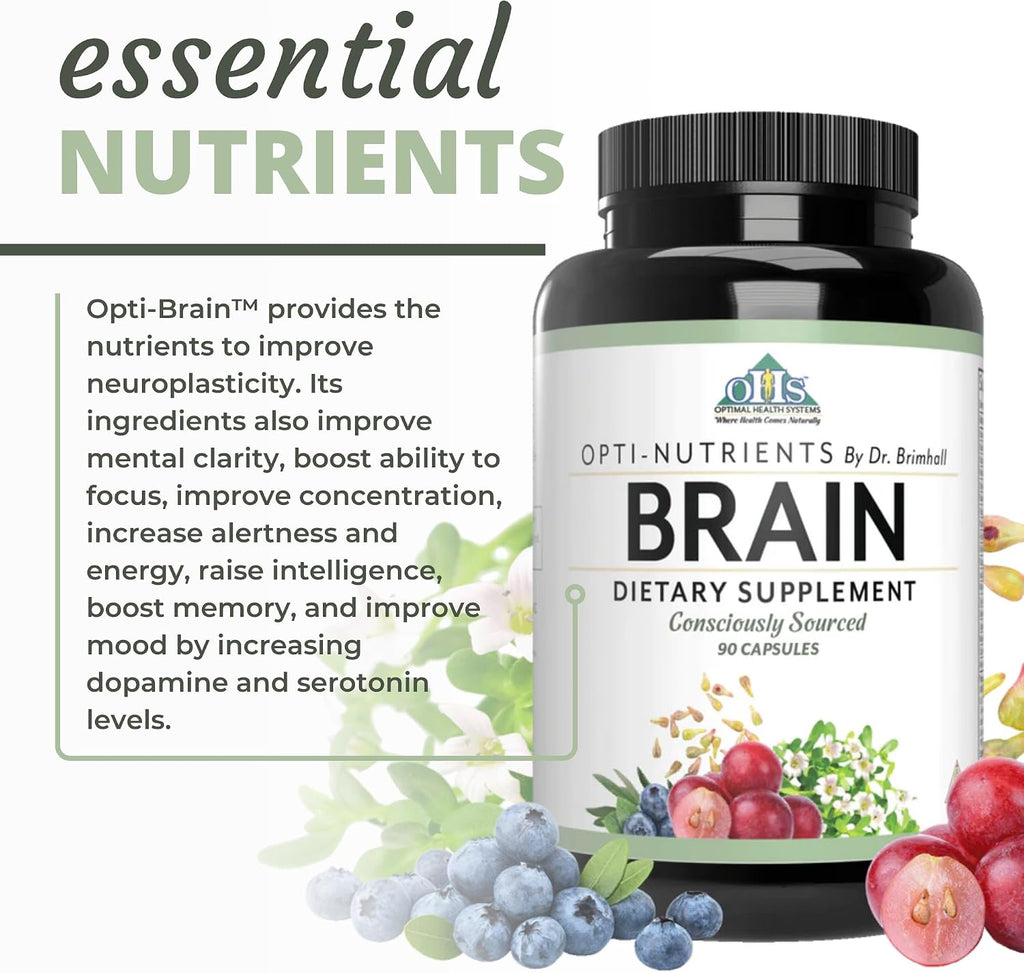 Optimal Health Systems Brain – Complejo Nootrópico Avanzado, 90 Cápsulas