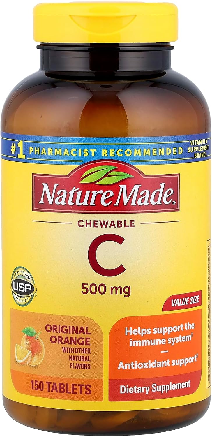 Vitamina C Masticable 500 mg - 150 tabletas (Pack de 3)