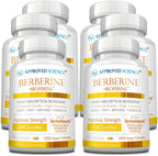 Approved Science Berberina 1000mg - Suplemento de Berberina de Alta Absorción con BioPerina - 60 Cápsulas - 1 Mes de Suministro - Vegano