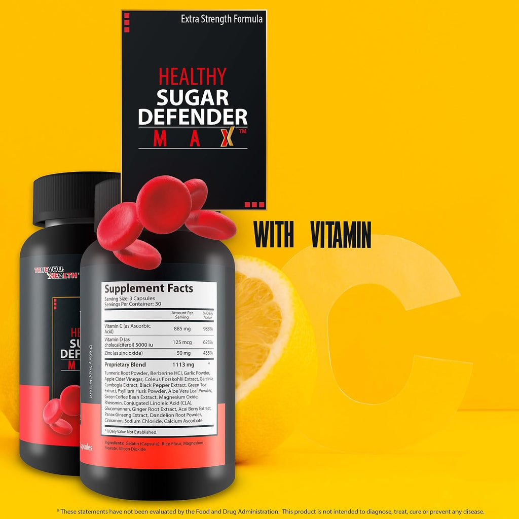 Healthy Sugar Defender Max – Cápsulas para el azúcar en sangre y circulación