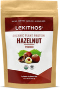 Lekithos Proteína de Avellana Ecológica en Polvo - 227g (8oz) - Ingrediente Único, Sin Azúcares Añadidos, Vegano, Non-GMO