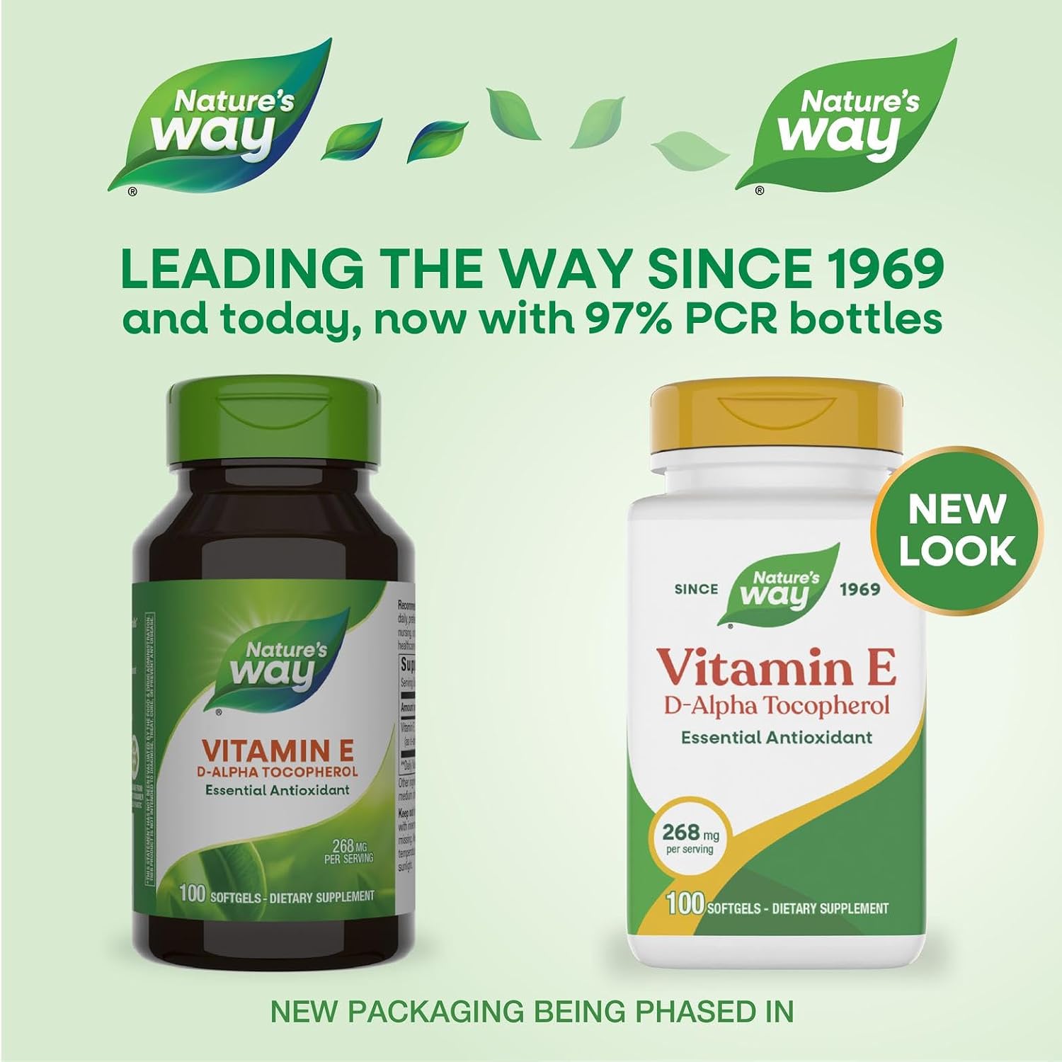 Nature's Way Vitamina E Natural D-Alfa Tocoferol 268 mg 100 Cápsulas Blandas