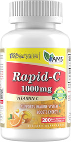 Rapid-C 500mg Vitamina C (2 Paquetes de 100 Comprimidos) - América Medic & Science