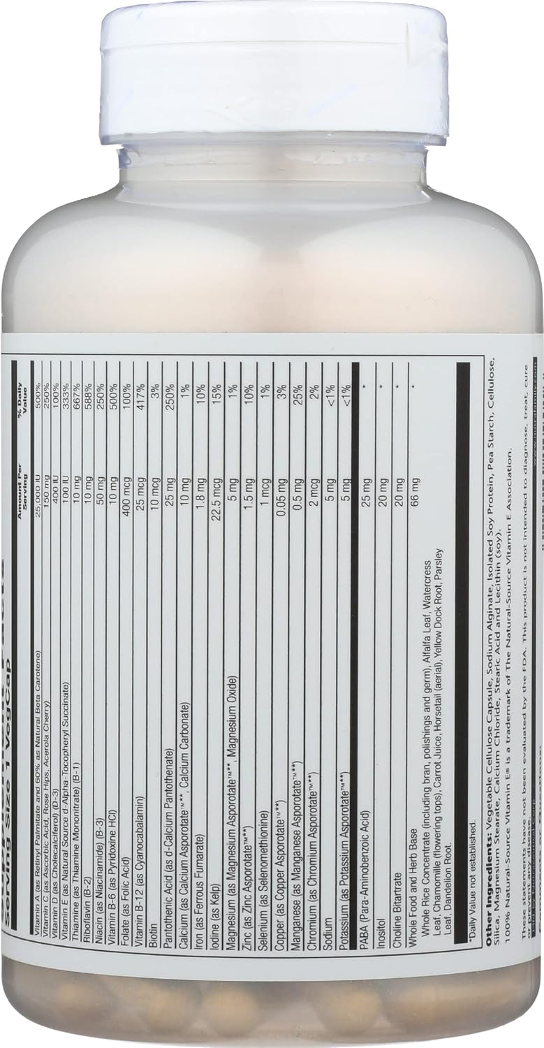 SOLARAY Multivitamínico Diario Alta Energía con Liberación Prolongada, 120 Cápsulas