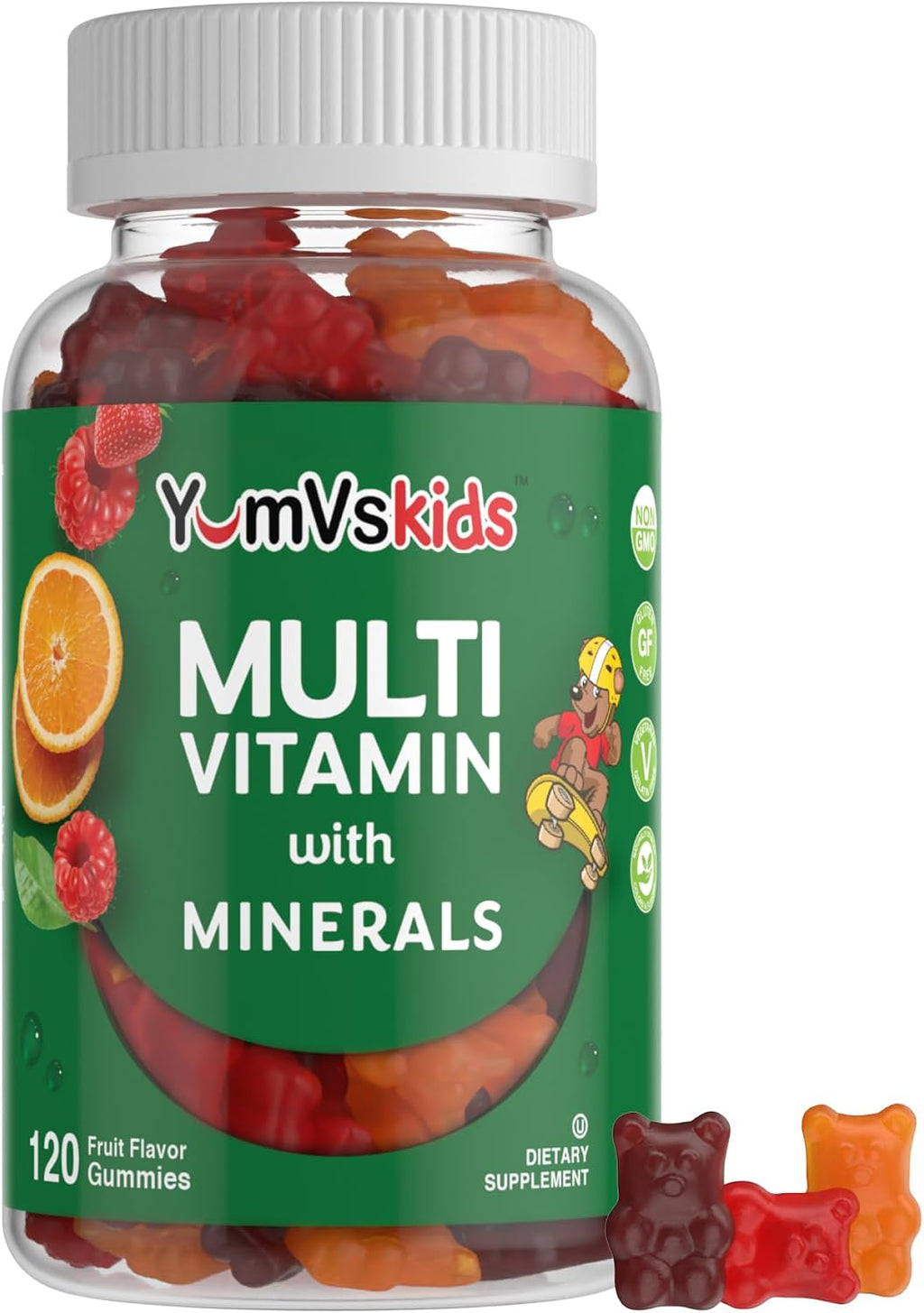 YumVs Gominolas Multivitamínicas para Niños - Sabor Fruta - 120 unidades