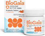 BioGaia Immune Active Kids - Probiótico + Vitamina D - Masticable Naranja - 30 Días