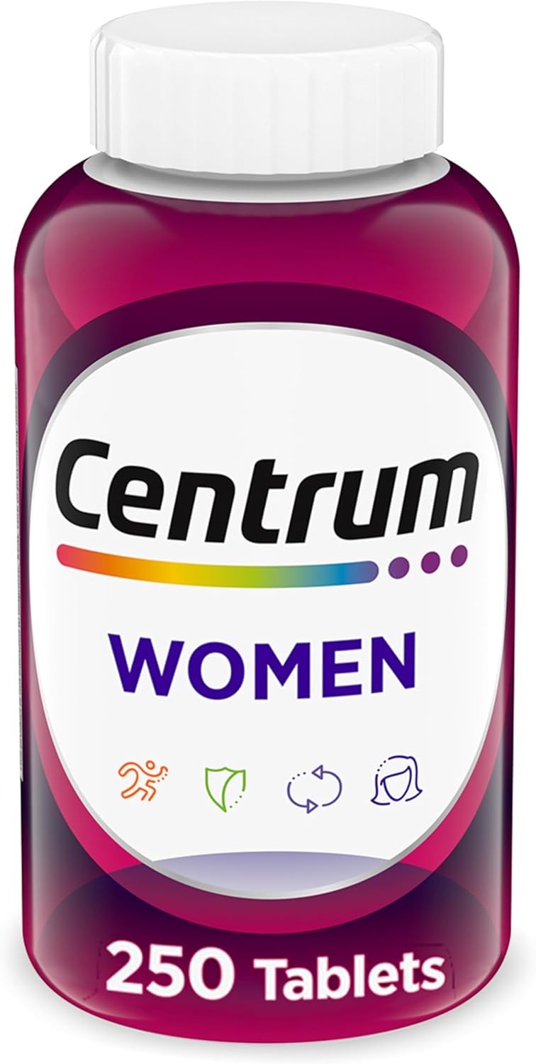 Centrum Multivitamínico para Mujeres con Hierro, Vitamina D3 y Vitaminas B - 250 Comprimidos