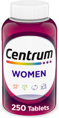 Centrum Multivitamínico para Mujeres con Hierro, Vitamina D3 y Vitaminas B - 250 Comprimidos