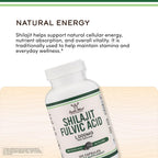 Shilajit Puro del Himalaya Cápsulas - 1000mg con 20% Ácido Fúlvico - 120 Cápsulas - Double Wood