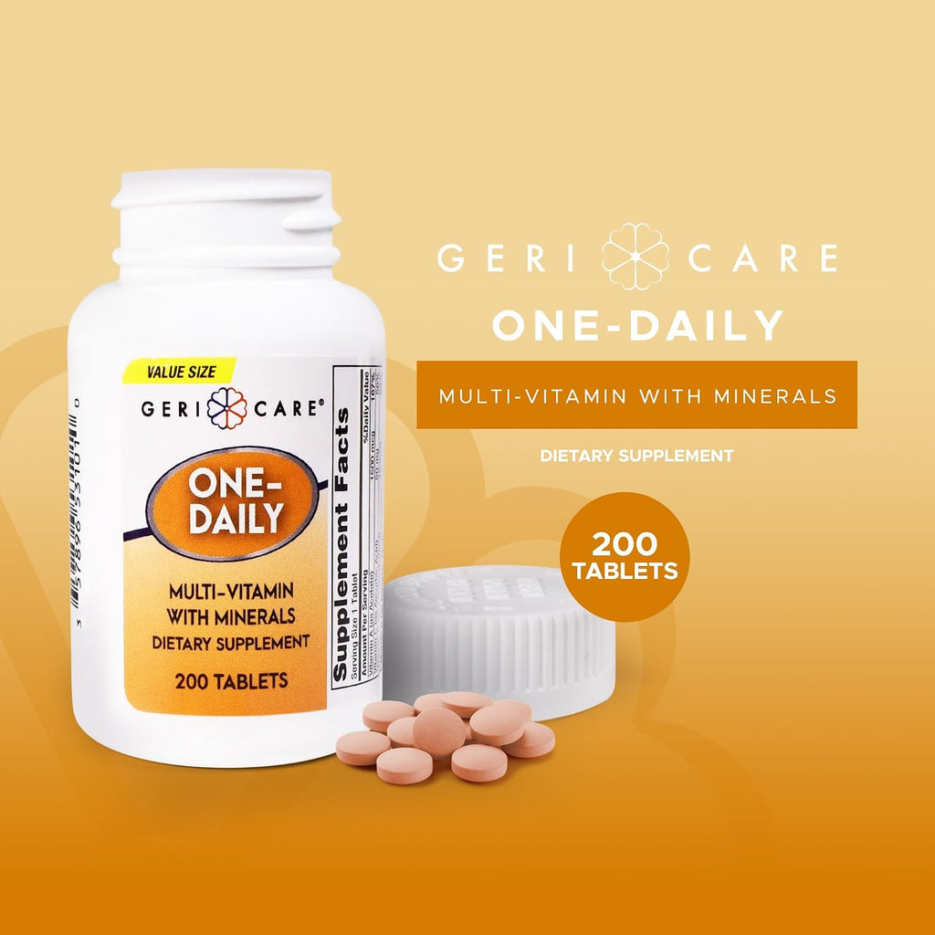 GeriCare One-Daily Multivitaminas con Minerales para Hombres y Mujeres (200 Comprimidos)