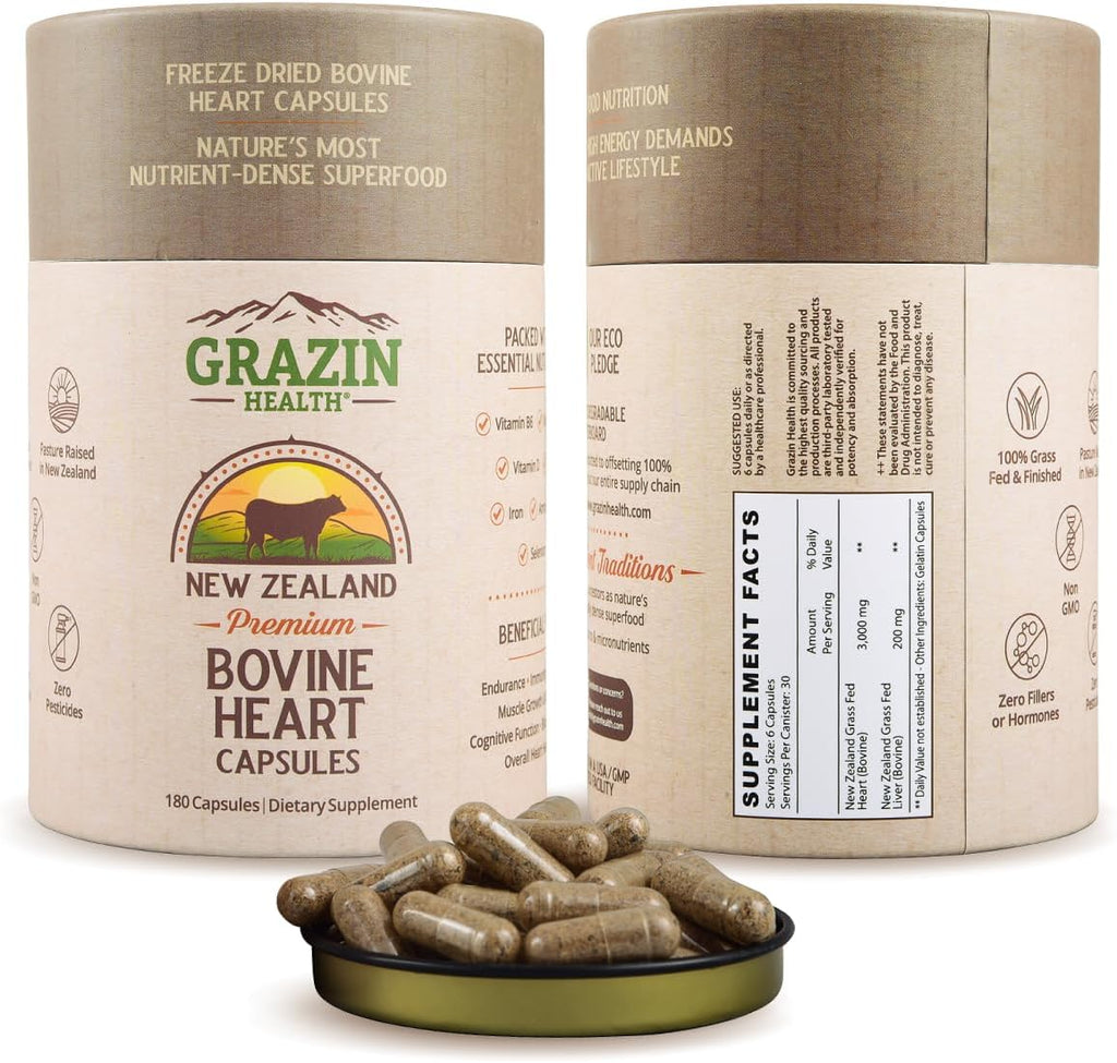 Cápsulas de Corazón e Hígado de Bovino - 3000 mg