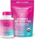 Pink Stork Pack de Fertilidad: Té de Concepción + Suplemento con Inositol, Vitex, Folato y Ashwagandha