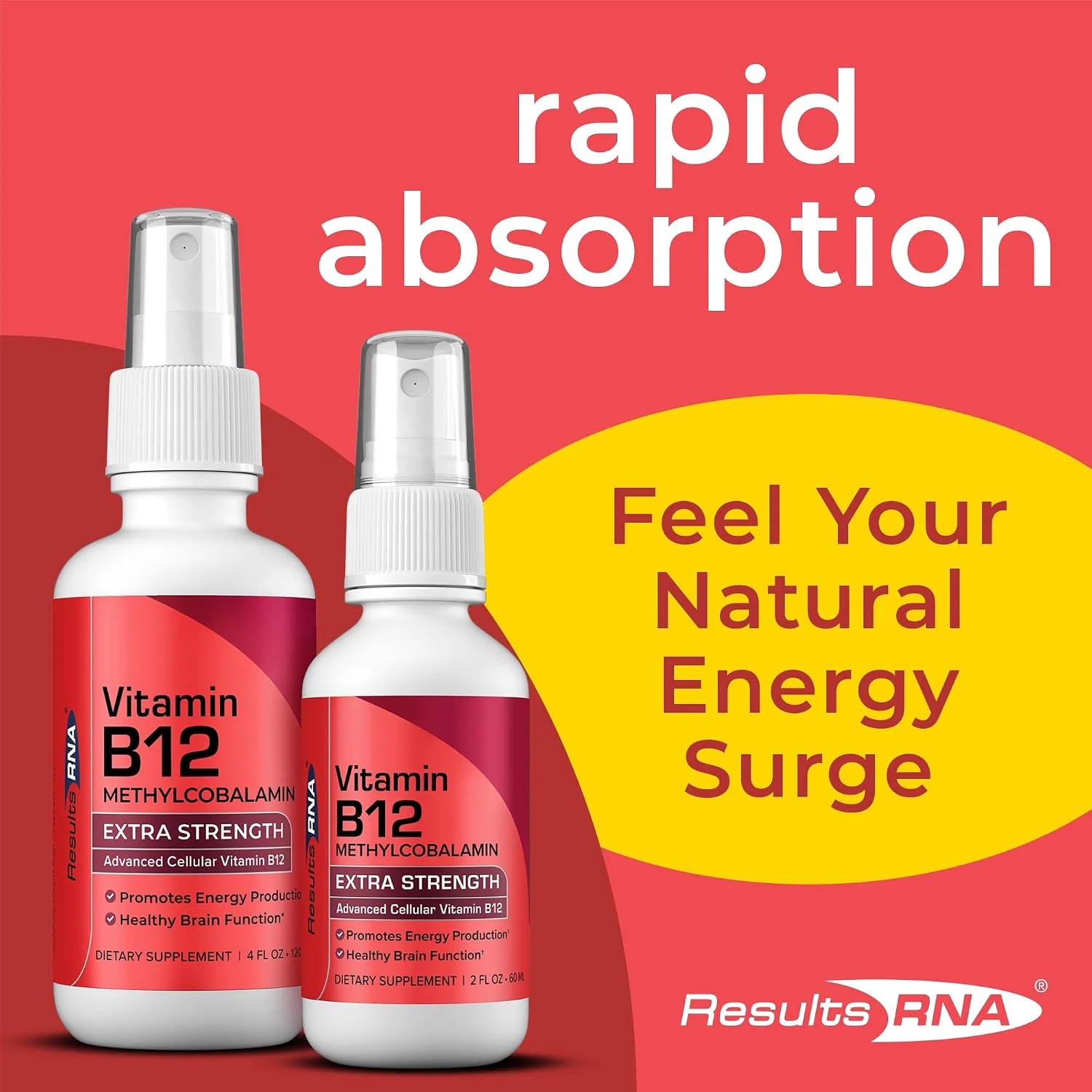 Results RNA - Advanced Cellular Vitamin B12 Spray - Metilcobalamina 1500 mcg - 60 Servicios