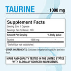 Puregen Labs Taurina 1000 mg | Alta Potencia | 360 Cápsulas Veganas