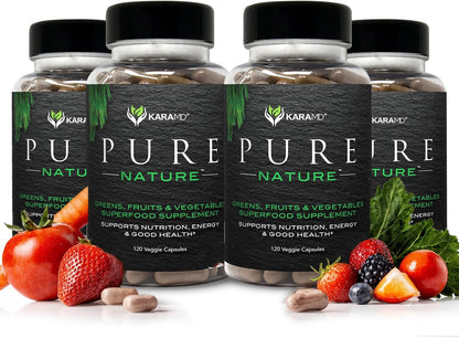KaraMD Pure Nature | Greens, Frutas y Verduras | Multivitamínico Integral y Antioxidantes | 20 Frutas y Verduras para – Image 9