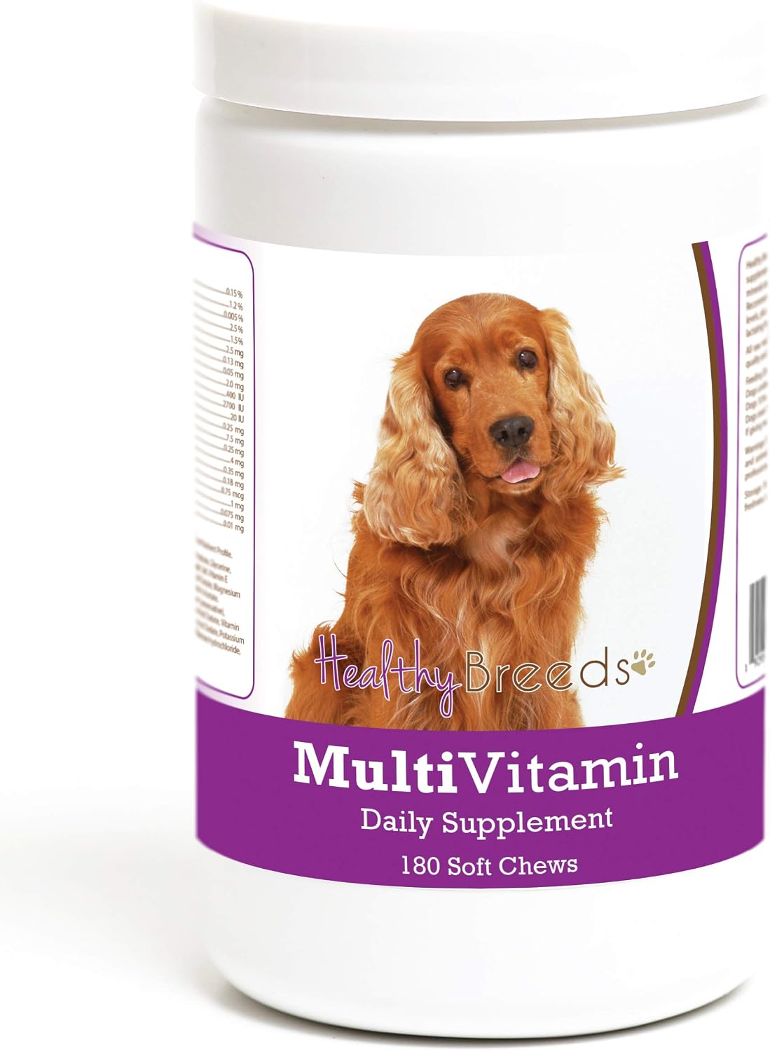 Healthy Breeds Cocker Spaniel Multivitamin Soft Chew for Dogs 180 Count – Image 1