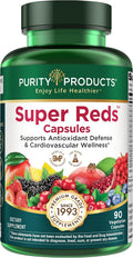 Purity Products Super Reds Cápsulas - Fórmula con 20+ Superfrutas y Bayas Orgánicas, 90 Cápsulas