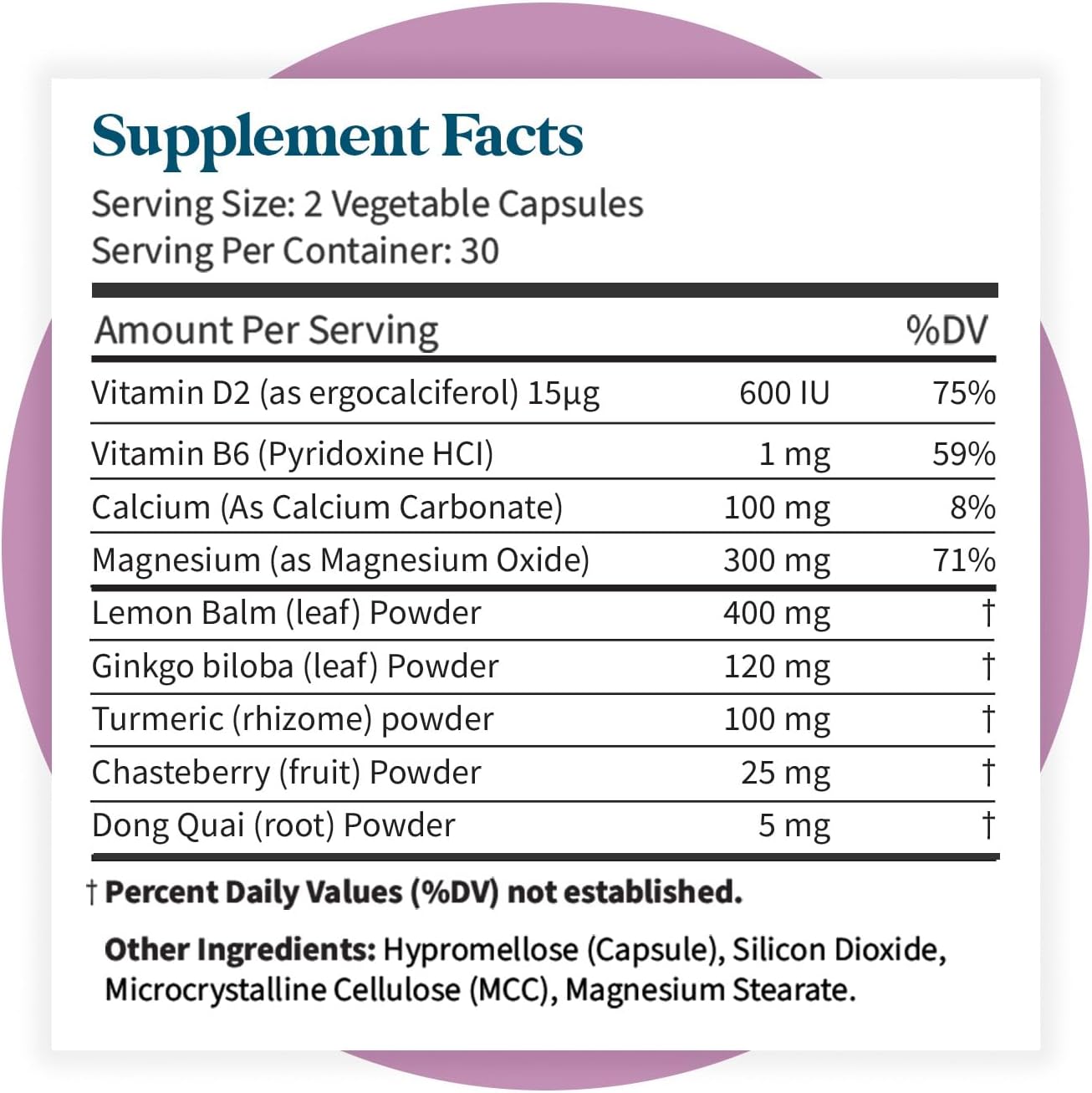 Pattern Wellness PMS Complex – Apoyo para el Bienestar del Ciclo Mensual con Vitamina B6, Magnesio y Extractos Herbales – 60 Cápsulas Veganas