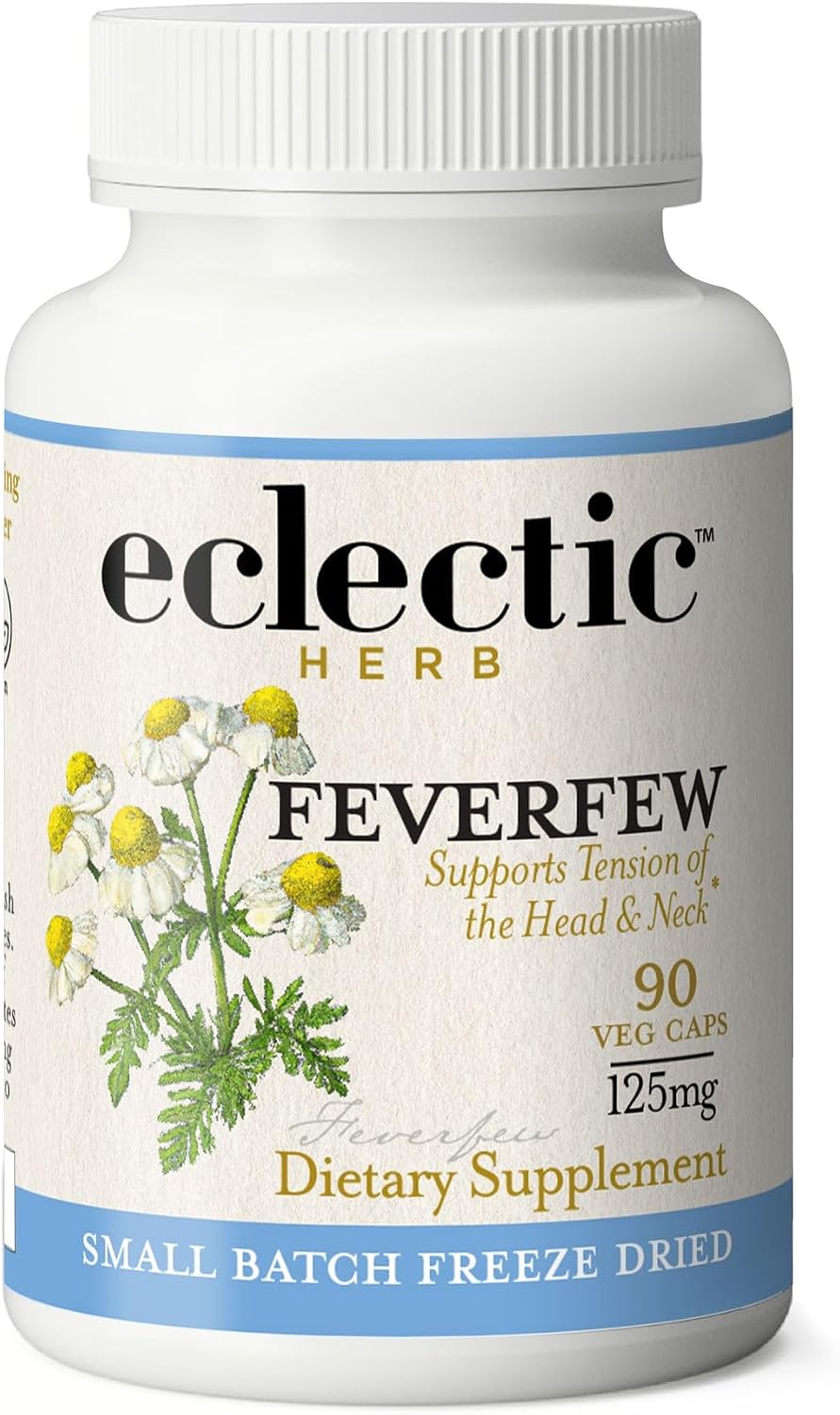Eclectic Herb - Cápsulas de Matricaria | 90 cápsulas | 125 mg | Orgánico, Vegano, Sin Gluten