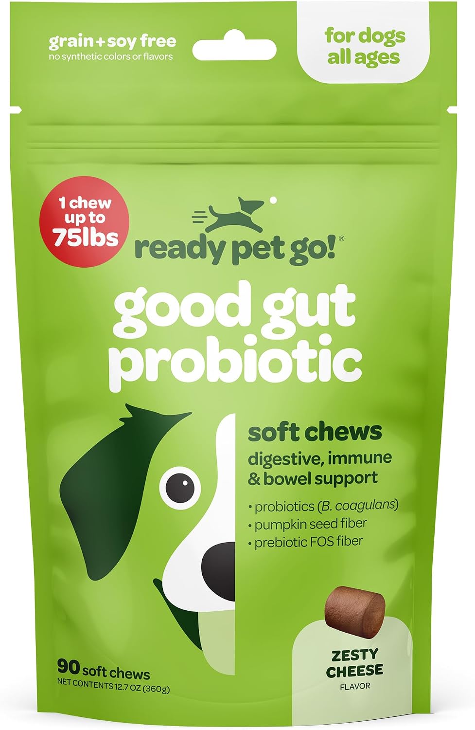 Masticables probióticos para perros con calabaza y enzimas digestivas | 90 unidades