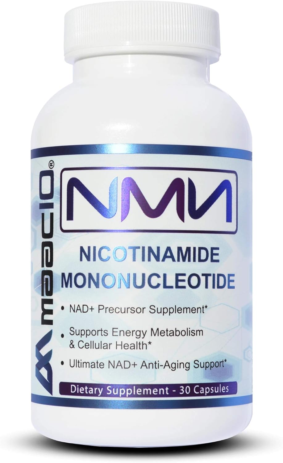 MAAC10 NMN Suplemento de Mononucleótido de Nicotinamida (NMN 125mg Cápsulas) - 30 Unidades