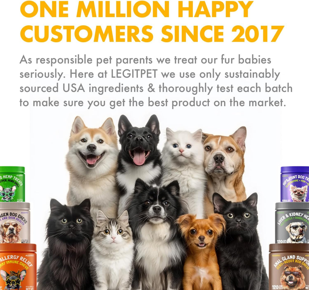Turmeric Curcumina para Perros - Apoyo Articular y Movilidad con Colágeno y BioPerine - 120 Masticables