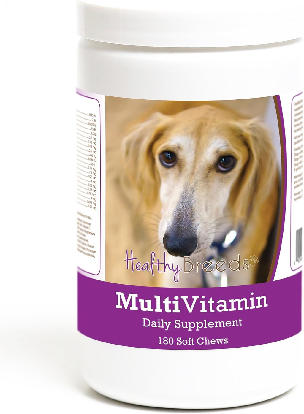 Healthy Breeds Sloughi Multivitamínico Masticable Suave para Perros 180 Unidades