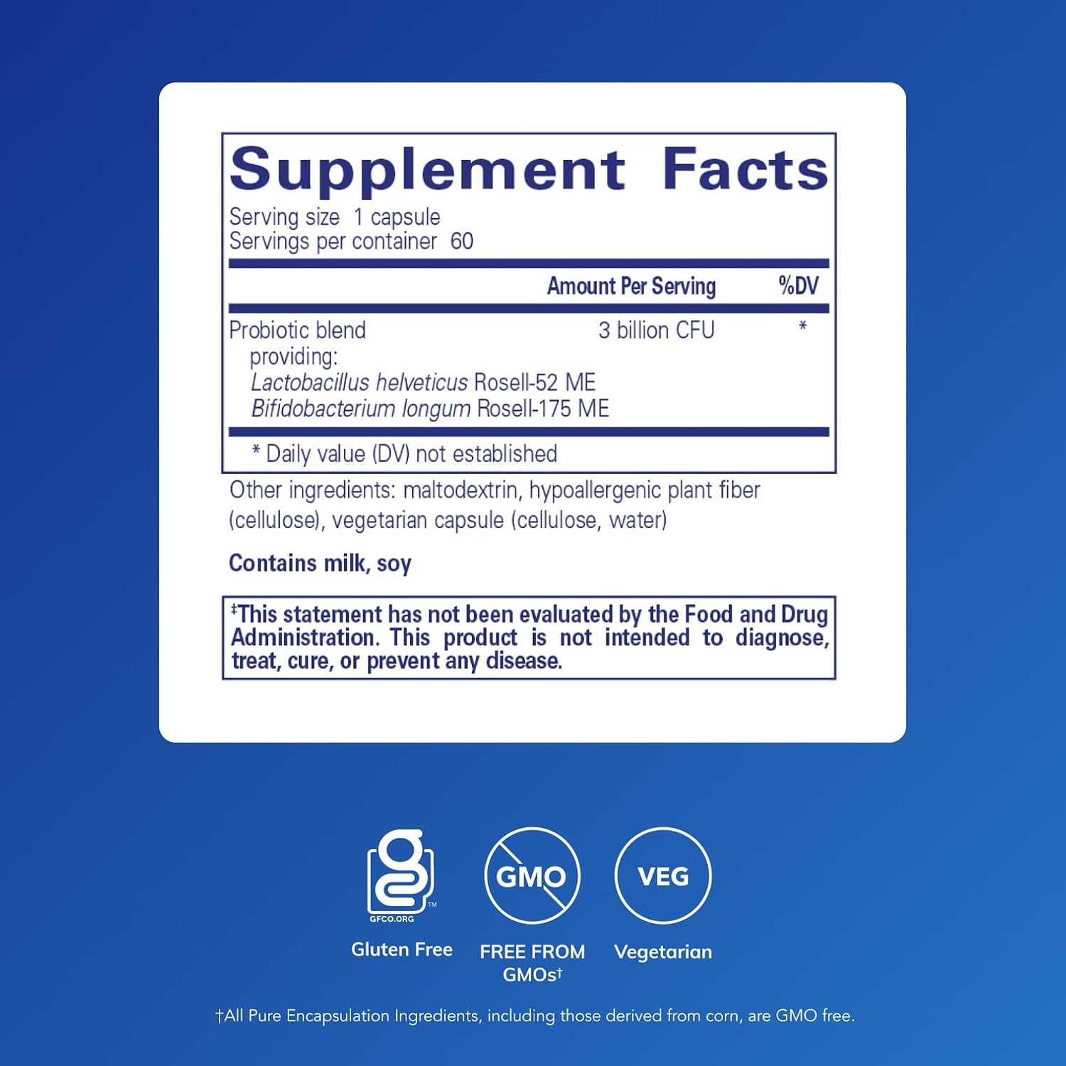 Pure Encapsulations ProbioMood | Combinación Probiótica Estable para Apoyar la Relajación y Función Gastrointestinal | 60 Cápsulas