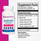 Just Thrive Probiótico y Antioxidante, 30 cápsulas