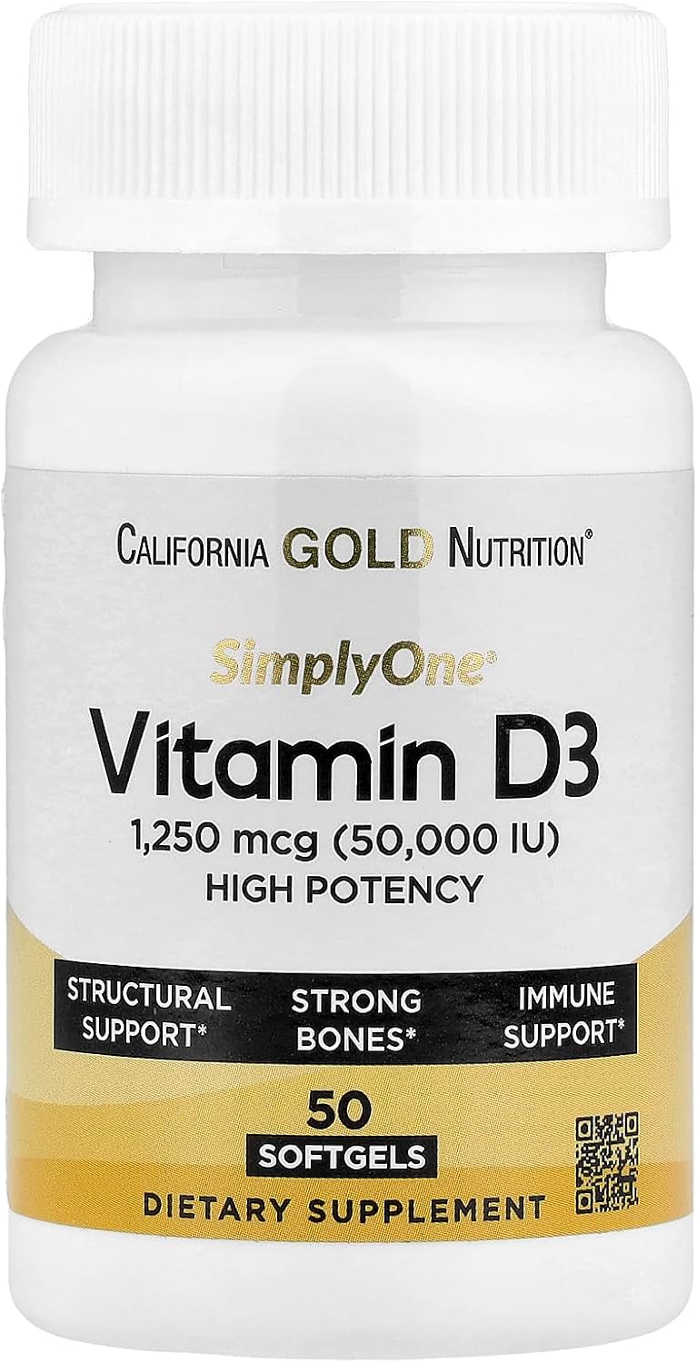SuperNutrition SimplyOne Vitamina D3 50.000 UI, 50 Cápsulas Blandas