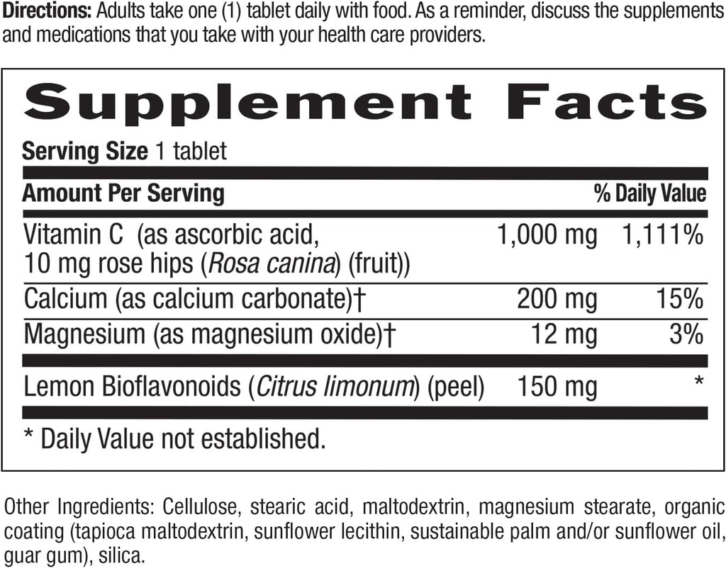 Country Life Vitamina C Tamponada 1000 mg con Bioflavonoides - 100 Comprimidos
