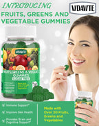 VIDAVITE Gominolas de Superalimentos sin Azúcar - 35+ Frutas y Verduras para Adultos y Adolescentes