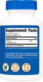 Nutricost Policosanol 25mg, 120 Cápsulas - Sin Gluten, No Transgénico, Apto para Vegetarianos