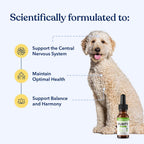 Aceite de Cáñamo para Perros - Gotas Calmantes de Aceite de Semilla de Cáñamo - Rico en Omega 3, 6 y 9