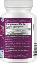 Body Kitchen Pro Elastin Peptides 1000mg – Péptidos de Elastina Marinos para la Firmeza y Elasticidad de la Piel, 180 Cápsulas