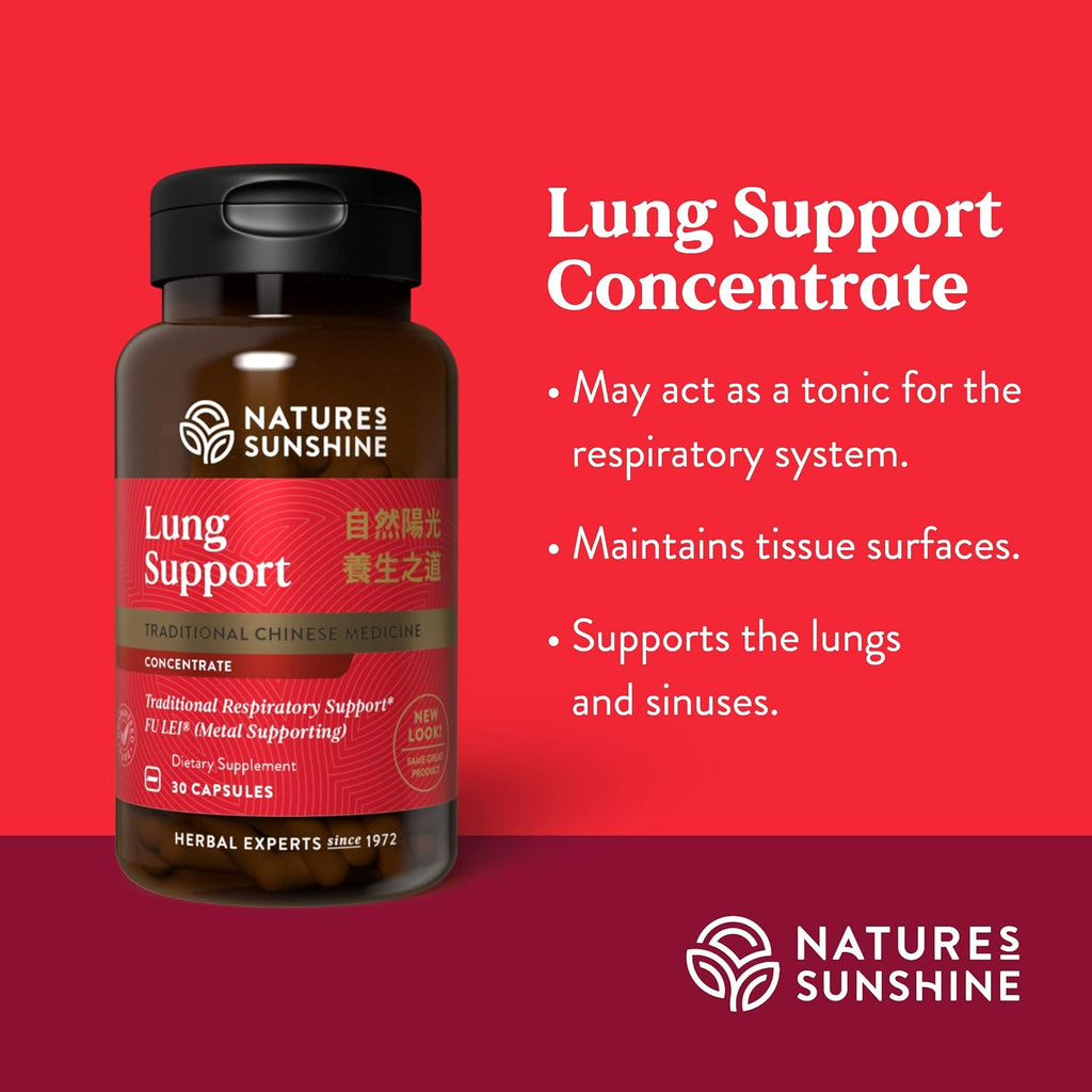 Nature's Sunshine Concentrado TCM Chino de Apoyo Pulmonar, 30 Cápsulas