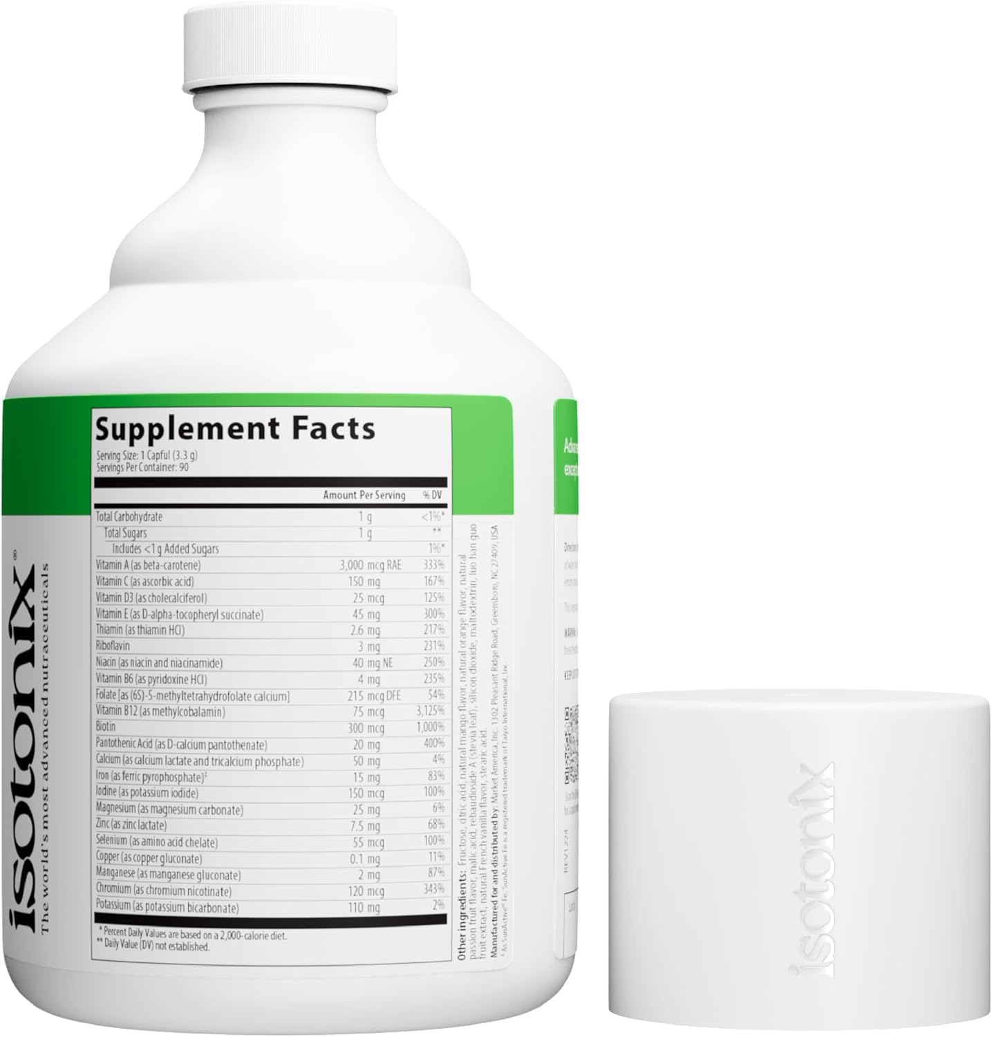Isotonix Multivitamin con Hierro — Complejo B Metilado y Antioxidantes, Polvo Isotónico, 90 Servicios