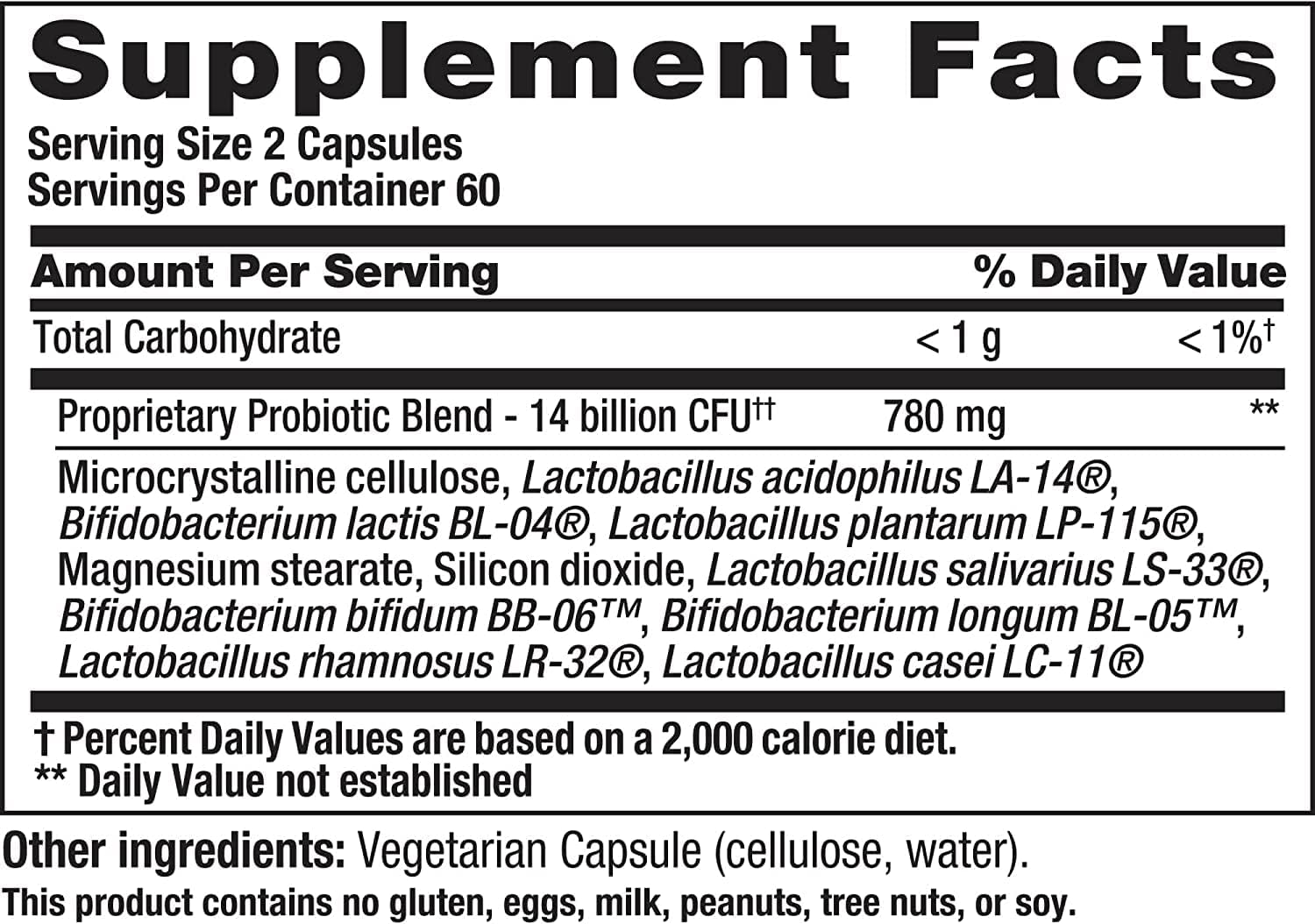 Nutrition Now Pb8 Acidophilus - 120 Cápsulas Vegetarianas
