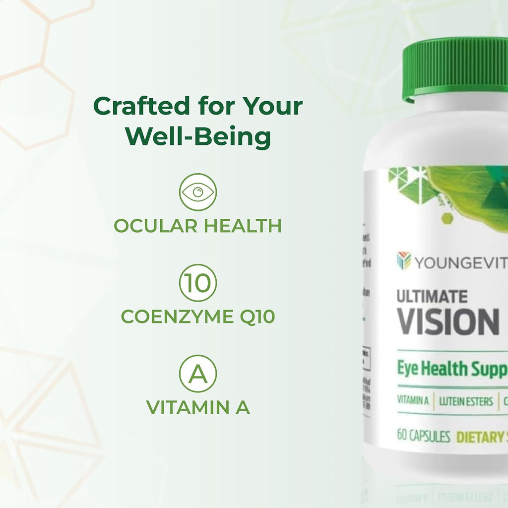 Youngevity Ultimate Vision FX - Suplemento Ocular con Luteína y CoQ10 (60 Cápsulas)