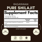 Rasayanam Shilajit Resina Pura del Himalaya (20g) - 80+ Minerales y 75% Ácido Fúlvico
