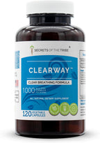 Secrets of the Tribe - Clearway, Fórmula para Respiración Clara, Suplemento Herbal (120 Cápsulas)