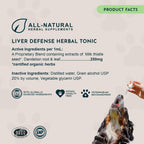 Liver Defense for Dogs and Cats - Liquid Liver Supplement with Milk Thistle and Dandelion - 60 ml