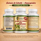 Sunshine Naturals Chanca Piedra con Guisazo de Caballo, Hierba Rompepiedras Tradicional, Suplemento para el Apoyo Renal y del Tracto Urinario, 1000 mg Mezcla Propietaria, 90 Cápsulas. Paquete de 5