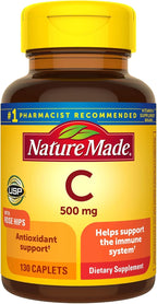 Vitamina C 500 mg con Escaramujo - Nature Made (130 Caplets)