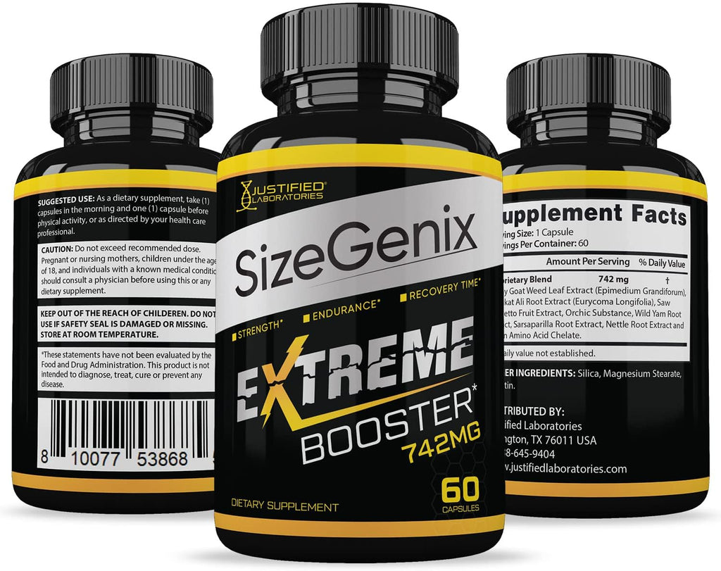 Sizegenix 742mg Fórmula Avanzada Natural 60 Cápsulas