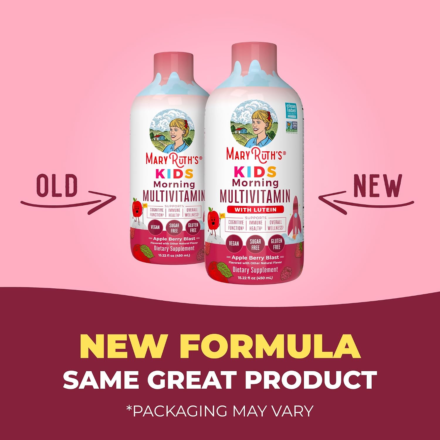 MaryRuth's Multivitamínico Líquido para Niños - Sabor Manzana Baya - 450 ml