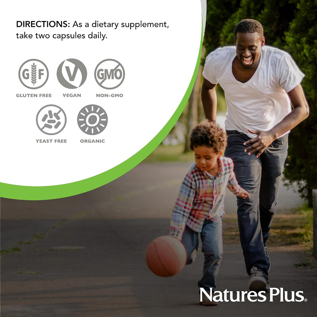 NaturesPlus Source of Life Garden B-Complex - Organic B-Complex - 60 Capsules (30 Servings)